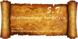 Staffenberger Terézia névjegykártya